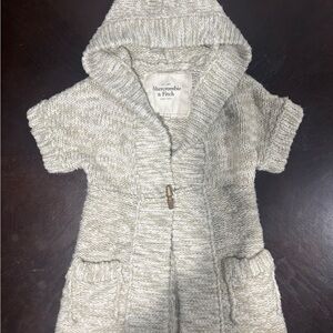 Abercrombie & Fitch Cream Hooded Cardigan